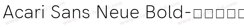 Acari Sans Neue Bold字体转换